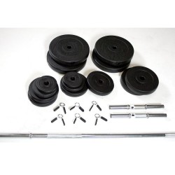 Hammer gewichten set 76 kg (incl. stangen-schijven-sluiters) Hammer gewichten set 76 kg (incl. stangen-schijven-sluiters)