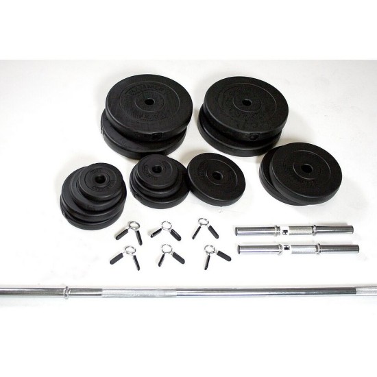 Hammer gewichten set 76 kg (incl. stangen-schijven-sluiters)