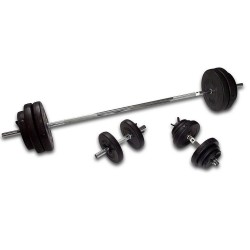 Hammer gewichten set 76 kg (incl. stangen-schijven-sluiters)