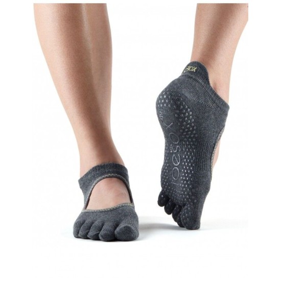 ToeSox Bellarina Met Tenen In Charcoal Grey-Lime S/M