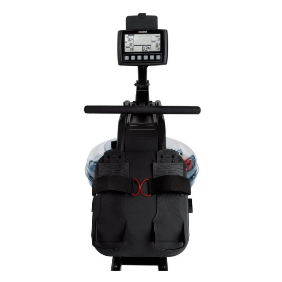 Hammer Fitness Water Stream Roeitrainer - Water Roeier - met Kinomap - tablethouder en 21 programma's