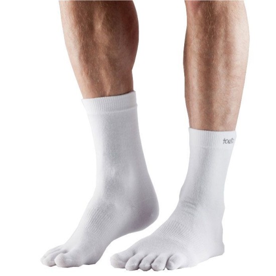 ToeSox sokken met tenen Crew Ultra Lite – Wit