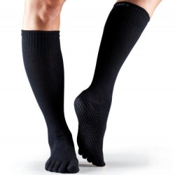 Kniehoge Teensokken zwart