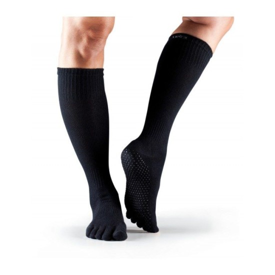 Kniehoge Teensokken zwart