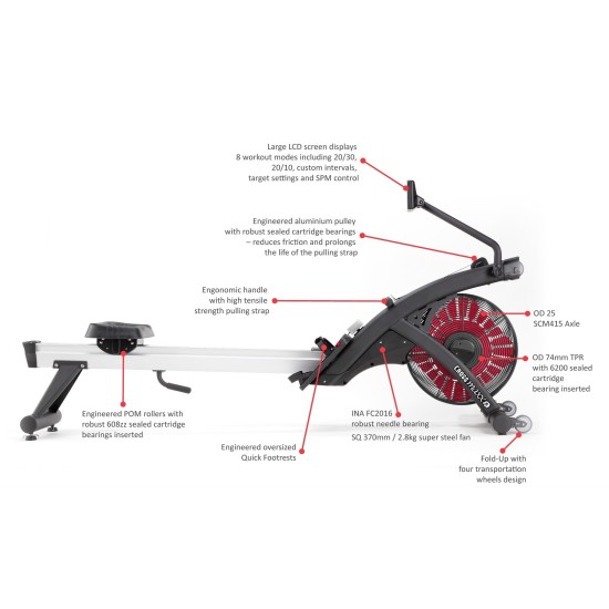 LMX1752 Crossmaxx® Air Rower PRO 