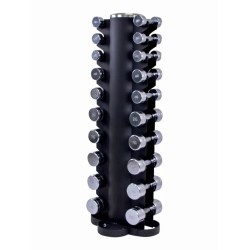 Dumbbelltower with chrome dumbbellset 1-10kg