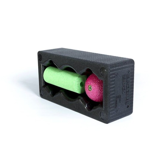 BLACKROLL® BLOCK SET Zwart, Groen, Roze - Yogablok met fascia
