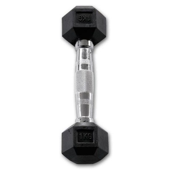 Body-Solid Hexagon Rubber Dumbbell - per Paar 10 KG Paar