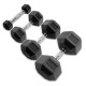 Body-Solid Hexagon Rubber Dumbbell - per Paar 10 KG Paar
