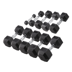 Body-Solid Hexa Rubber Dumbbell Set 1 -10 kg + opbergrek