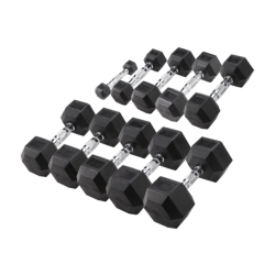 Body-Solid Hexa Rubber Dumbbell Set 1 -10 kg
