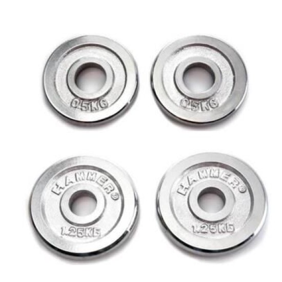 Chroom Halterschijven 30mm per paar