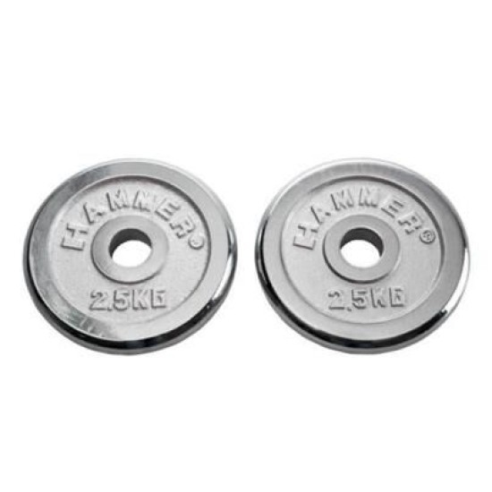 Chroom Halterschijven 30mm per paar