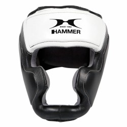 Hammer Boxing Hoofdbeschermer Sparring - leer - Zwart-Wit