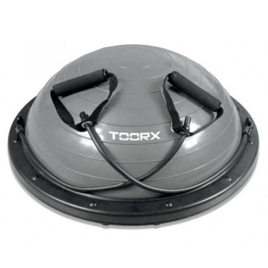 Balanstrainer PRO - Ø 58 cm - Zwart-Grijs met Resistance Tubes en pomp