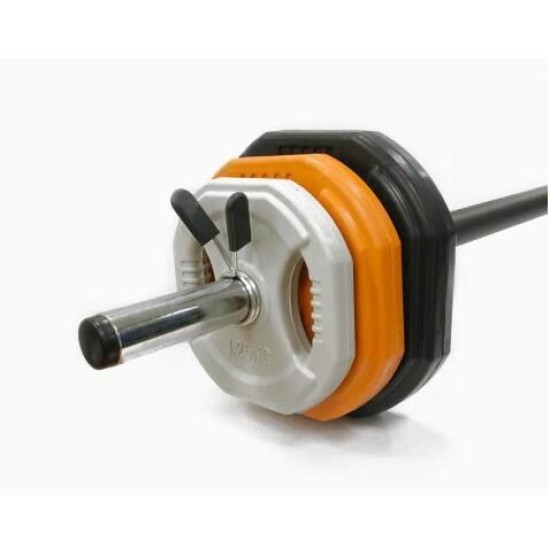 Bodypumpset 20 kg Zwart-oranje-grijs Toorx 