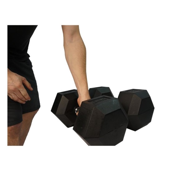 Torque USA Rubber Hexagon Dumbbell - per stuk