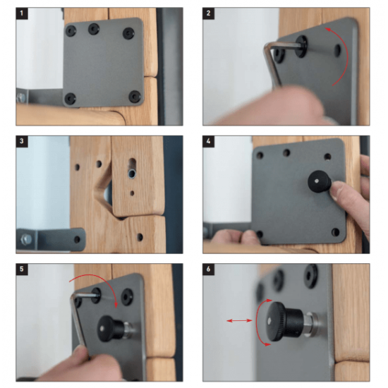 Side arm locking mechanism Wall bar NOhRD