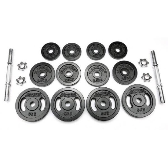 Hammer Dumbbell Set Zwart 40 kg (2x 20kg)