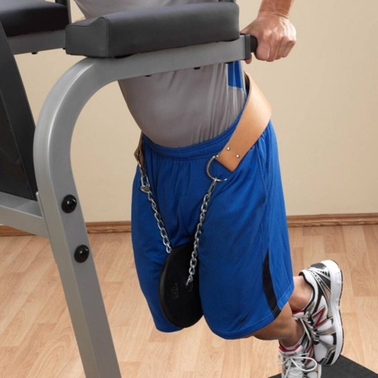 Body-Solid - Dipping Belt - Leer - Bruin