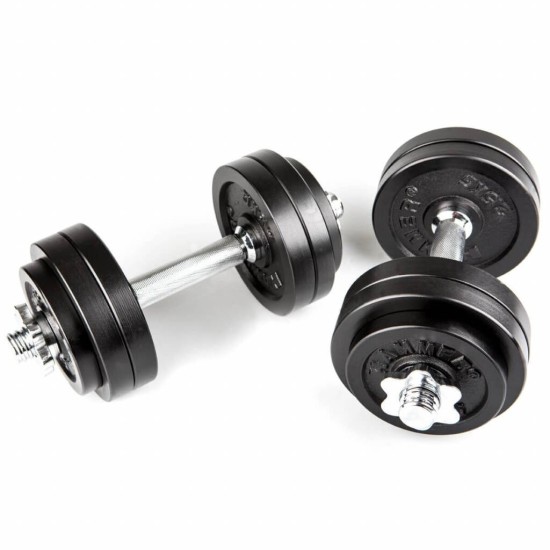 Hammer Dumbbell Set Zwart 30kg (2x 15kg)