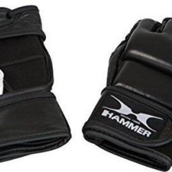 Hammer MMA, leer, zwart/wit, XL (open palm)