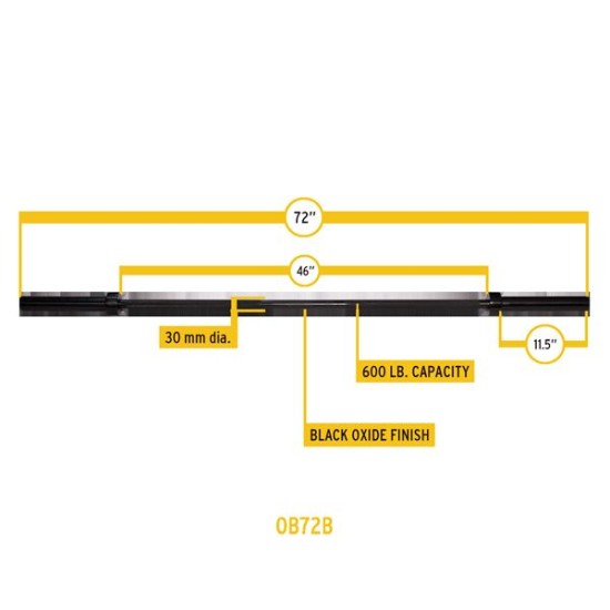 Body Trading Olympische Halterstang - 180 cm - Ø 50 mmChroom