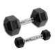 Body-Solid Hexa Rubber Dumbbell Set 1 -10 kg + opbergrek