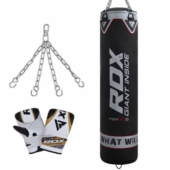 RDX Training Bokszak PB-X1B -  inclusief ketting en zakhandschoenen4 ft - 120 cm