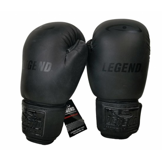 bokshandschoenen kind leer 6oz Mat Zwart - Maat: 6oz