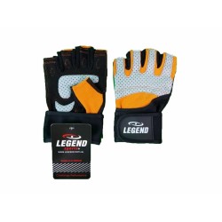 Fitness Handschoenen Legend Grip Oranje/Grijs - Maat: M