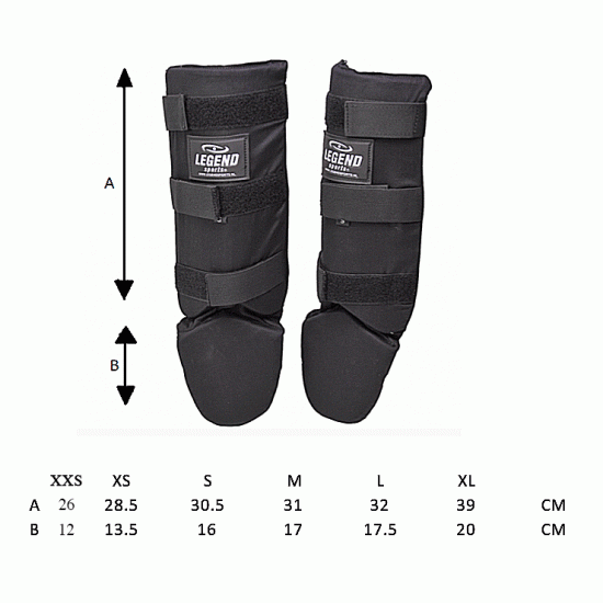 Scheenbeschermers Legend Fast  Zwart - Maat: XL