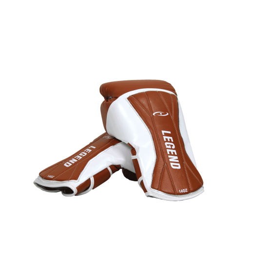 Bokshandschoenen leer Power Special Bruin - Maat: 10oz