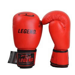 Leren Bokshandschoenen LegendPadding Rood - Maat: 10oz