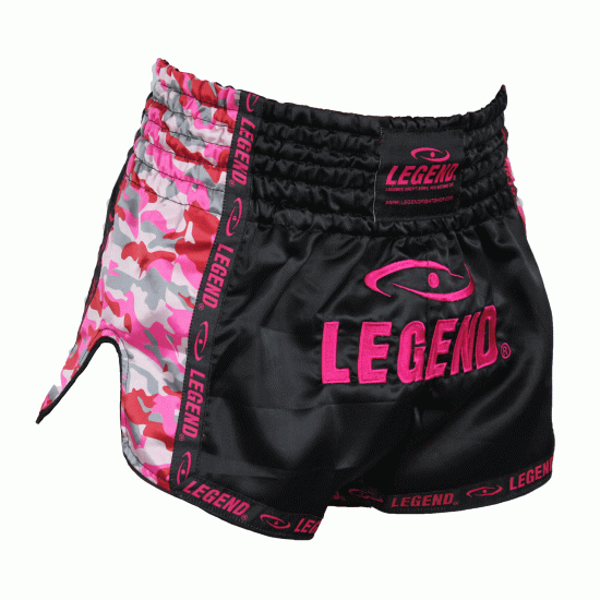 Dames Kickboks broekje Camo roze Legend Trendy - Maat: XXL Dames Kickboks broekje Camo roze Legend Trendy - Maat: XXL